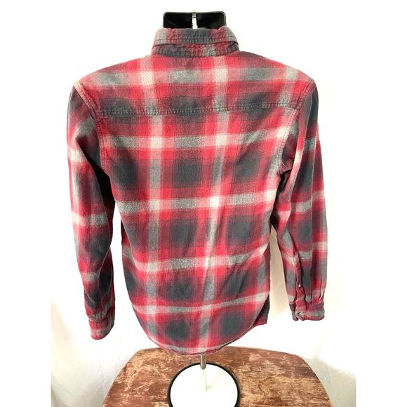 Hobbs Creek Red & Gray Plaid Flannel Shirt Men’s Small - Picture 2 of 8
